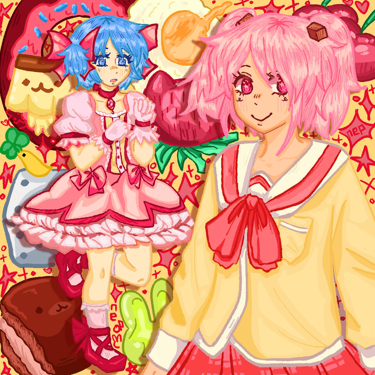 mio magica & madoka nichijou mio magica & madoka nichijou